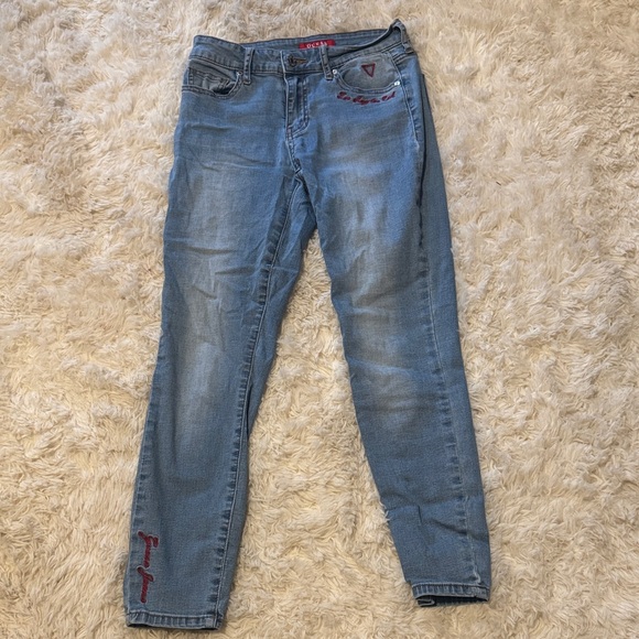 GUESS High Rise Light Blue Jeans - Picture 2 of 7